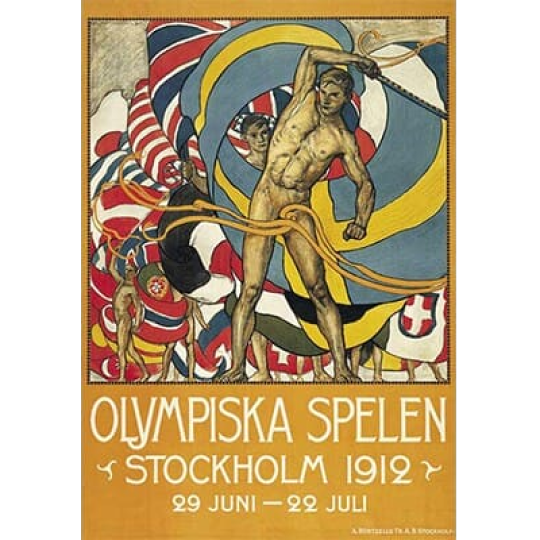 Programme Officiel Des Jeux Olympiques De Stockholm 1912 - Lutte - État Correct